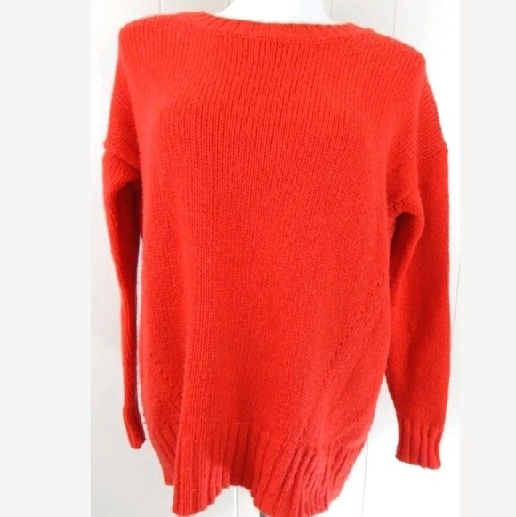 J. Crew Red Tunic Sweater Holiday 15 - Picture 4 of 5